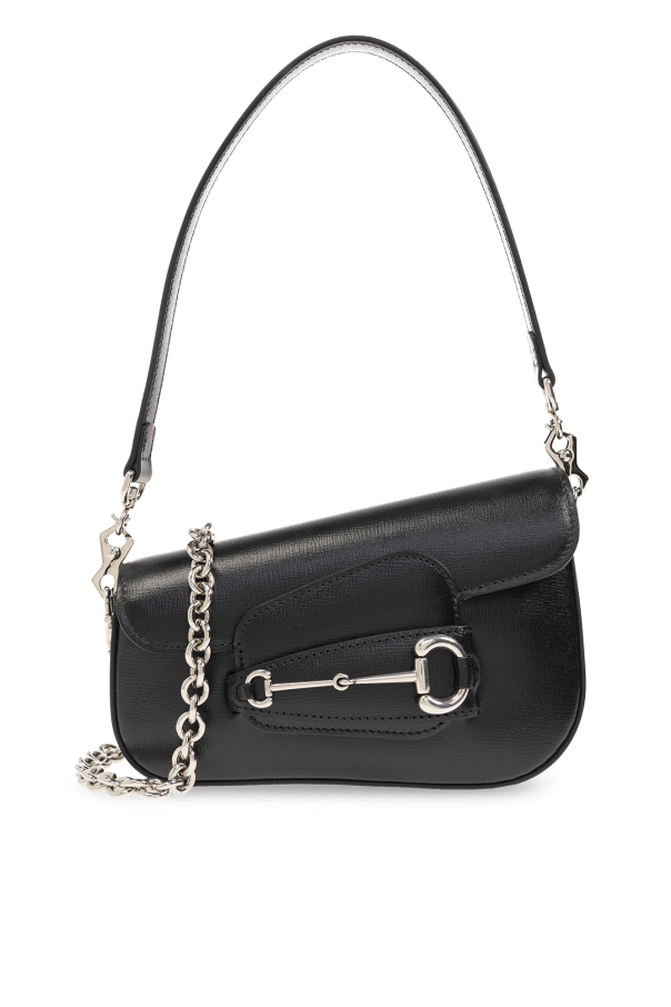 Gucci Women 'Gucci Horsebit 1955' Mini Black Shoulder Bag With Horsebit Detail In Leather Woman